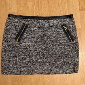 Express Black and Gray Mini Skirt